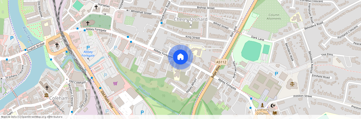 Newhall Gardens, Abbey Foregate, Shrewsbury