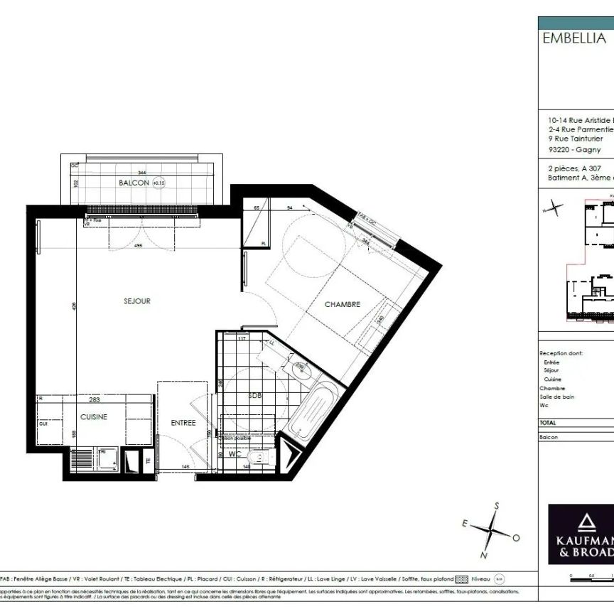 Appartement à louer 2 pièces 47.62m² - Photo 2