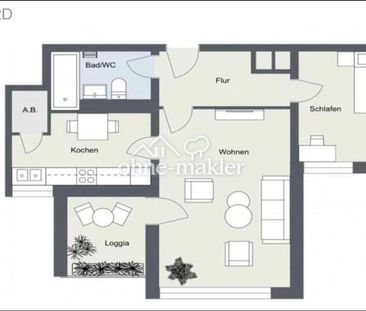 Helle Möblierte 2-Zimmer-Wohnung 55m² im Karlsruhe - Photo 5