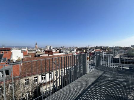UNBEFRISTET: Attraktive, klimatisierte Dachgeschoss-Wohnung mit Balkonen und Dachterrasse und einmaligem Blick über Dächer Wiens - Photo 3