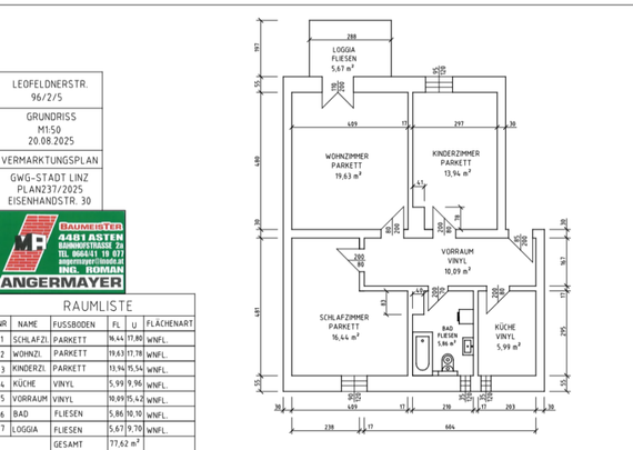 Gut mit öffentlichen Verkehrsmitteln erreichbare 3-Raum-Wohnung im 2. Stock mit Loggia **kein Lift** **schöner Innenhof** - Foto 1