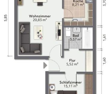 Frisch hergerichtete Wohnung in gepflegtem Zustand! - Foto 3