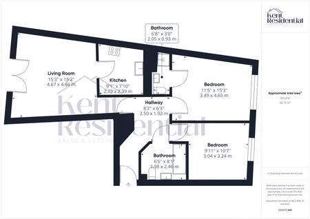 2 bed flat to rent in Scotney Gardens, Maidstone, ME16 - Photo 2