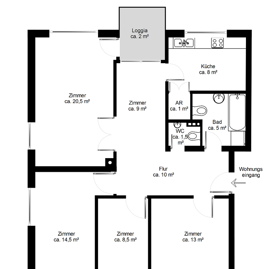 Ideal geschnittene Wohnung mit Balkon - Photo 2