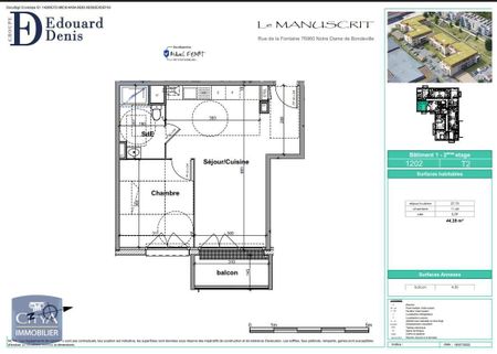 Location Appartement 2 pièces 44m² NOTRE DAME DE BONDEVILLE 76960 - Photo 3