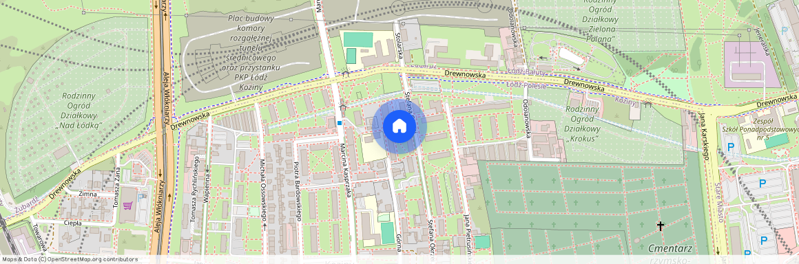 ul. Stefana Okrzei, Koziny, Polesie, Łódź, łódzkie