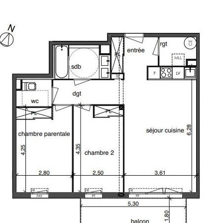 Location Appartement 3 pièces 62m² FONBEAUZARD 31140 - Photo 2
