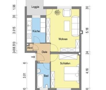 schöne 2-Zimmerwohnung mit Balkon! - Photo 1
