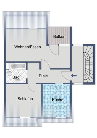 WBS erforderlich - Dachgeschosswohnung mit Balkon - Photo 5