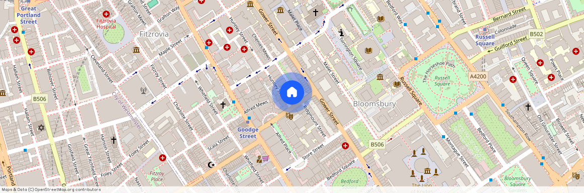 Ridgmount Gardens, Bloomsbury, WC1E, Central London