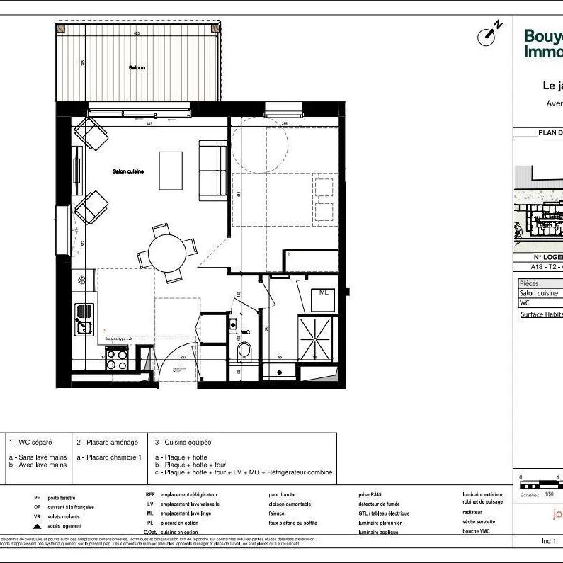 Appartement à louer 2 pièces 30.12m² - Photo 2