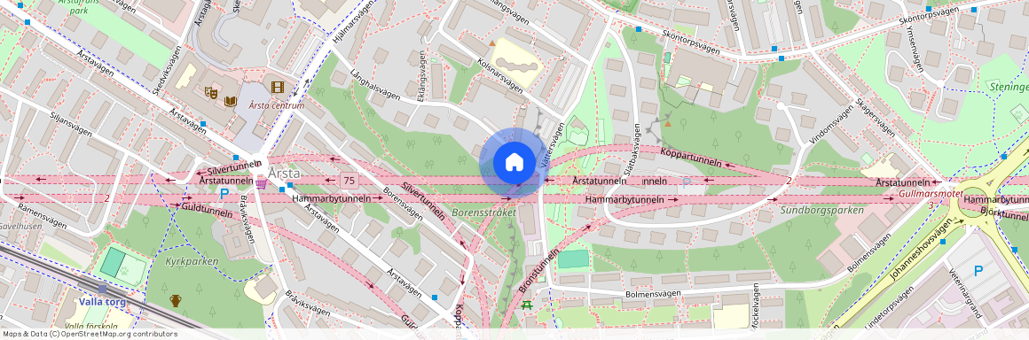 Långhalsvägen, Årsta