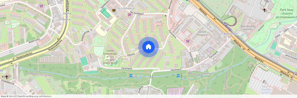 ul. Okólna, Kozłówka, Bieżanów-Prokocim, Kraków, małopolskie