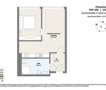 Modernes 2 Zimmer Design-Apartment in bester Citylage - Nähe Landst... - Foto 2