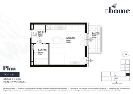 Moderne 1-Zimmer-Wohnung mit Balkon nähe Hummelhofwald in Linz zu vermieten! (Top 1.11) - Foto 4