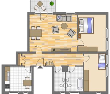 Helle 3-Zimmer Wohnung mit Balkon in Leverkusen Opladen - Photo 2