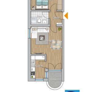 2 Raum Wohnung mit Balkon im schönen Dümpten - Foto 3