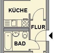 2-Raum-Wohnung mit Balkon, div. Einkaufmöglichkeiten im Umfeld - Foto 3