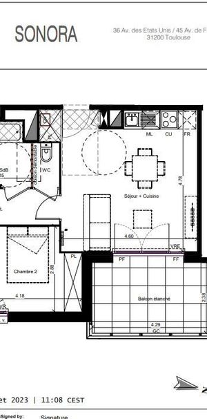 Location Appartement 3 pièces 56m² TOULOUSE 31200 - Photo 2