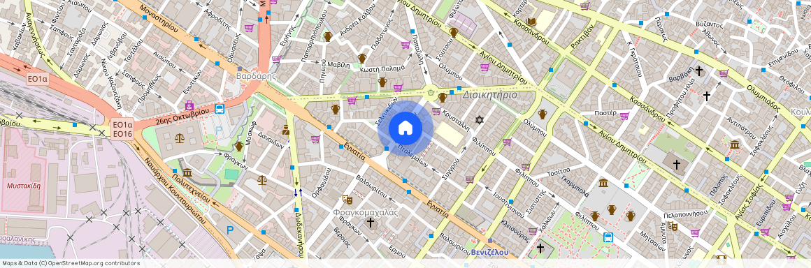 Ολύμπου 6-12, 546 30, Θεσσαλονίκη (546 30), Αντιγονιδών (Κέντρο Θεσσαλονίκης)