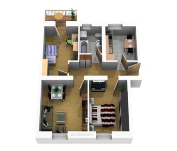 3-Raum-Wohnung mit Balkon im Grünen - Photo 1