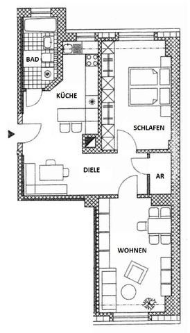 Dresden-Pieschen - Schöne 2-Zimmerwohnung mit offener Küche im Dachgeschoss - Foto 2