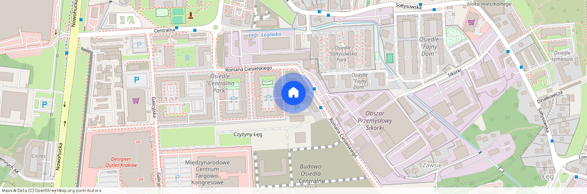 Romana Ciesielskiego, Łęg, Czyżyny, Kraków, małopolskie