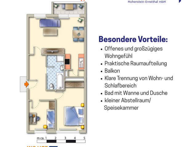 Umbauwohnung - Modernisierte 2 Raum- oder 3 Raumwohnung - Foto 1