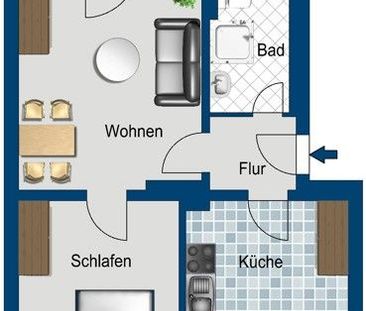 Zuhause fühlen: individuelle 2-Zimmer-Wohnung - Photo 1