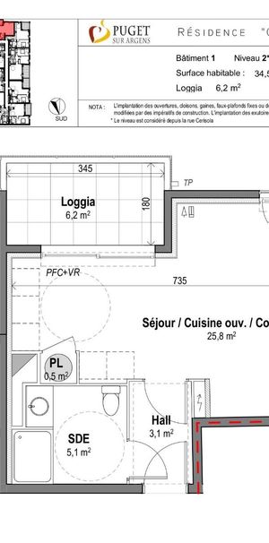 Location Appartement 1 pièce 34m² PUGET SUR ARGENS 83480 - Photo 2