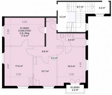 3-ZW à 76 m² im 4. OG - Foto 6