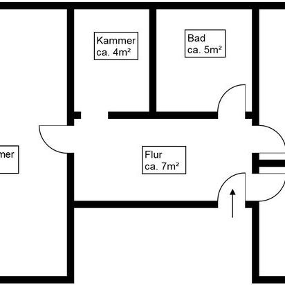 2 Raum-Wohnung mit verglastem Balkon und Aufzug - Photo 3