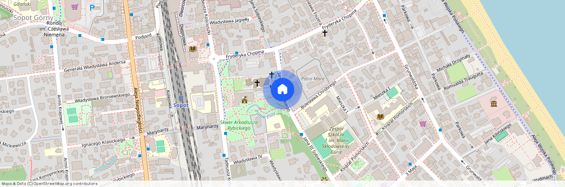 ul. Jana Sobieskiego, Centrum Południe, Dolny Sopot, Sopot, pomorskie