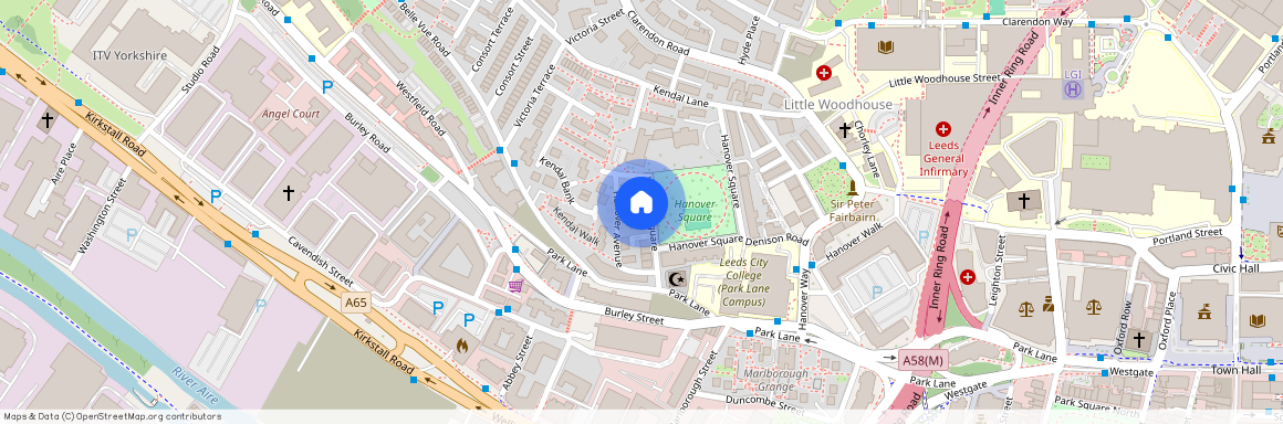 45 Hanover Square -ground floor flat University Area Leeds West Yorkshire