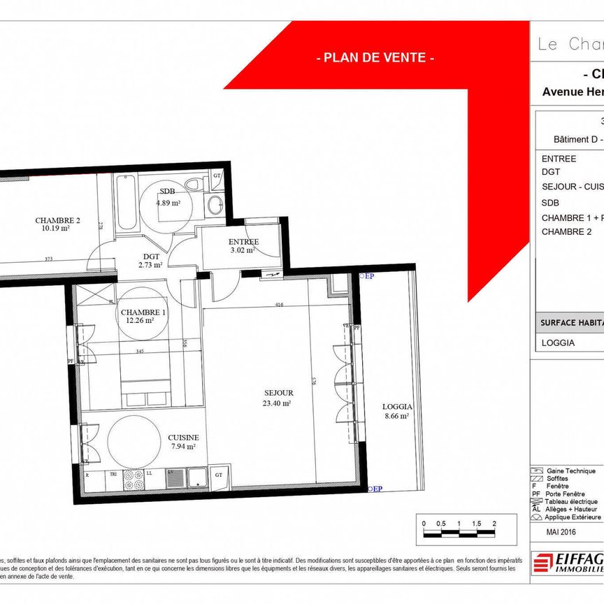 Location appartement 3 pièces 64.43 m² à Chessy (77700) - Photo 2