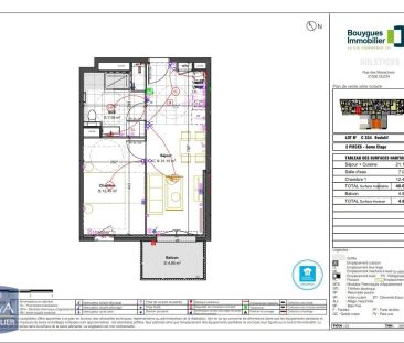 Appartement à louer 2 pièces 40.65m² - Photo 2
