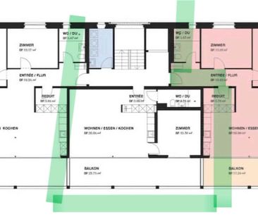 2.5 Zimmer, 58 m², 4. Stock - Foto 1