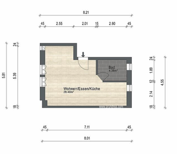 Freundliche Einraumwohnung in Dresden - Photo 3