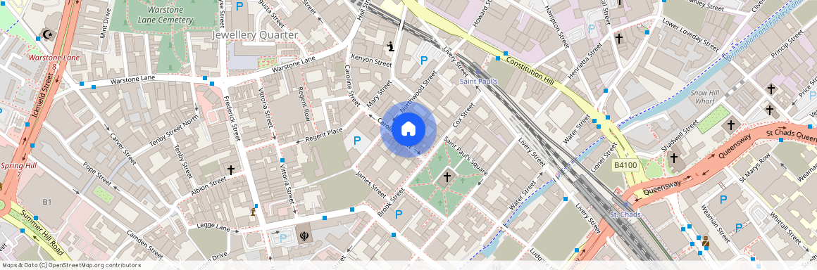 The Folium, Caroline Street, off St Pauls Square, B3