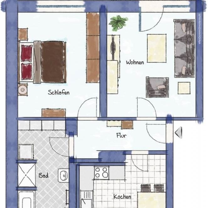 Nestbau garantiert - neu gestaltete 2-Raumwohnung - Foto 1