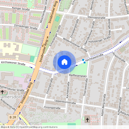 Hechtseestraße, 81671 München Ramersdorf ca. 3, 9 km south-east of Munich-center