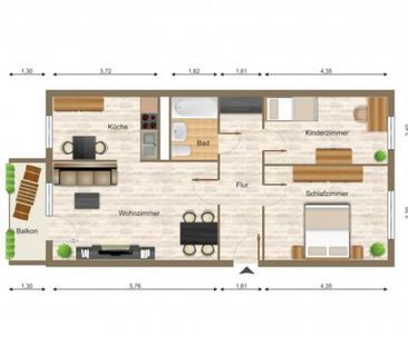 Wohnung, 3 Zimmer (69,07 m²) - Photo 1