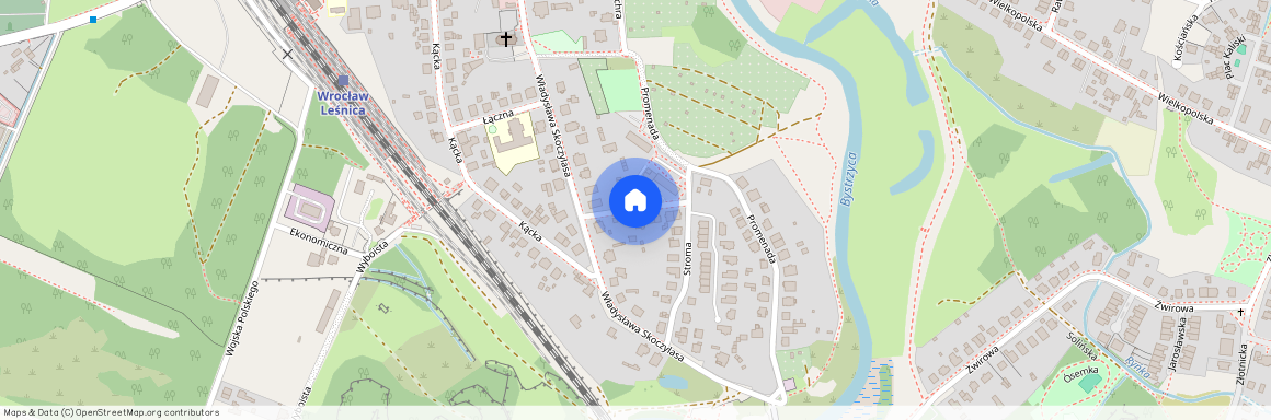 ul. Ślepa, Złotniki, Fabryczna, Wrocław, dolnośląskie