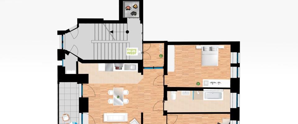 Traumhafte 3 Raumwohnung mit Sonnenbalkon nach Sanierung - WE07 - Foto 1