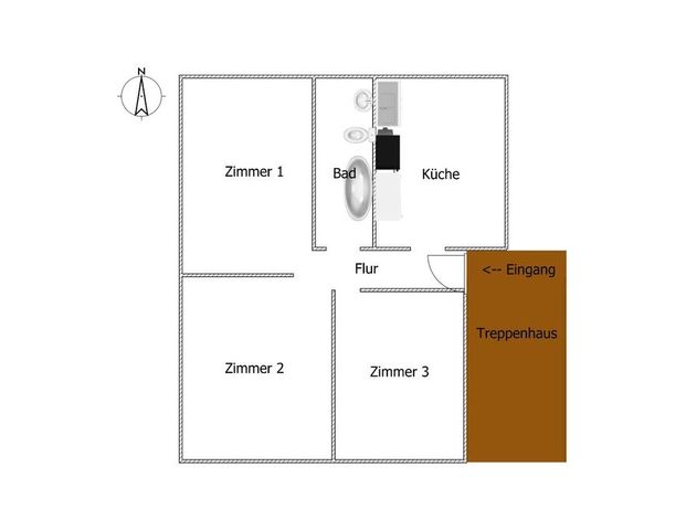 Moderne 3-Zimmer-Wohnung mit EBK, Gartennutzung und Umzugsbonus - Foto 1