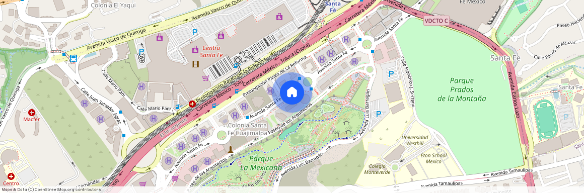 Avenida Santa Fe, Santa Fe Cuajimalpa, Santa Fe, Ciudad de México, Cuajimalpa de Morelos, Ciudad de México, 05348, México