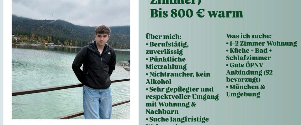 Suche Wohnung(1-2 Zimmer)Bis 800€ warm.In München oder Umgebung. - Foto 1