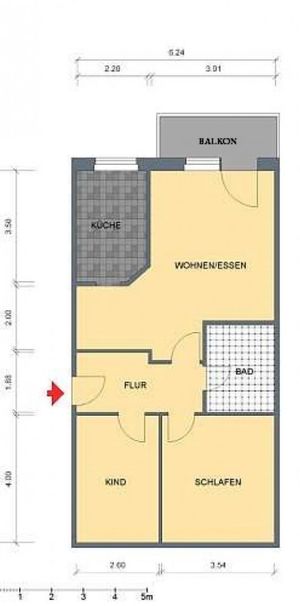 Wohnung, 3 Zimmer (69,44 m²) - Photo 1