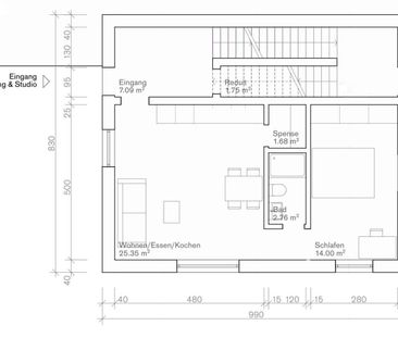 2.5 Zimmer, 44 m², EG - Foto 5