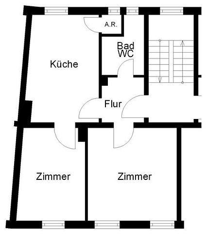 Zentral gelegene 2-Zimmer-Wohnung, WG geeignet! - Foto 3